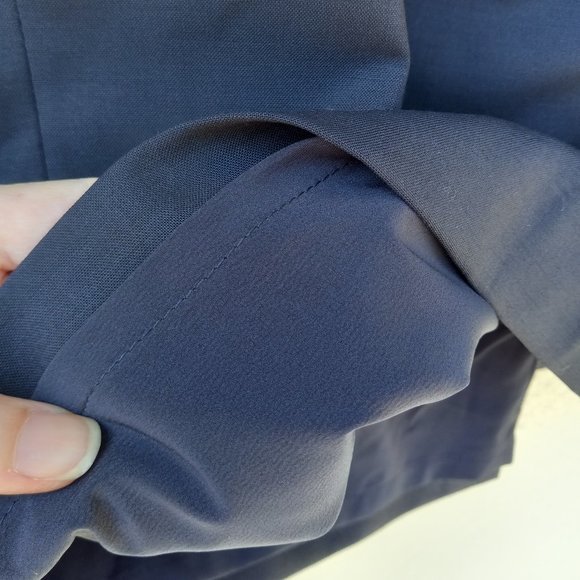 NWT Theory Navy Wool Pencil Skirt Size 10 Career Office Capsule Work Classic - Picture 5 of 15